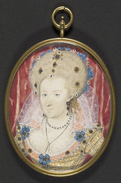 Ana de Dinamarca, c.1600 de Nicholas (studio of) Hilliard