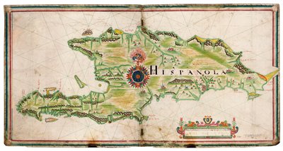 Mapa de La Española de Nicholas Comberford