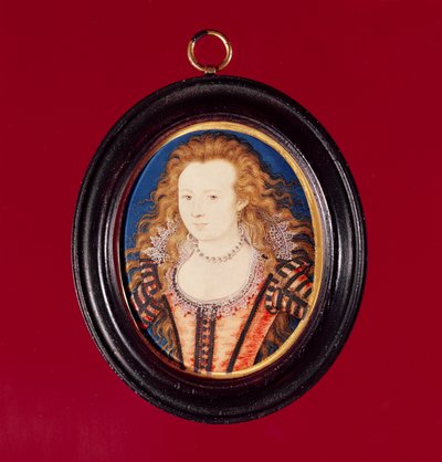 Isabel de Bohemia, esposa del Elector Palatino Federico V, hija de Jacobo I de Nicholas Hilliard
