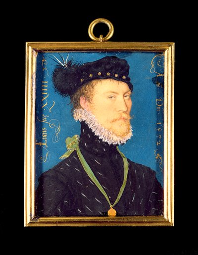 Retrato de un hombre desconocido, de 24 años, 1572 de Nicholas Hilliard