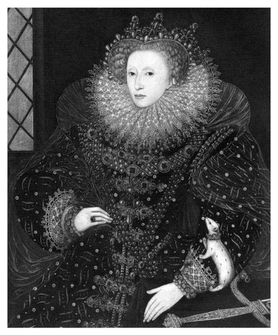 Reina Isabel, El retrato del armiño, 1585 de Nicholas Hilliard