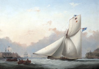 Un yate cortador en Plymouth Sound de Nicholas Matthews Condy