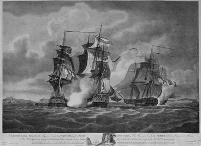 Captura de la Resistencia y la Constance, c. 1798 de Nicholas Pocock