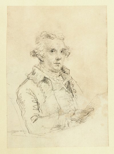 Autorretrato, c.1790 (papel, grafito) de Nicholas Pocock