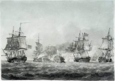 La batalla de Camperdown (Mar del Norte) de Nicholas Pocock