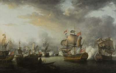El Cierre de la Batalla de los Santos, c.1782 de Nicholas Pocock
