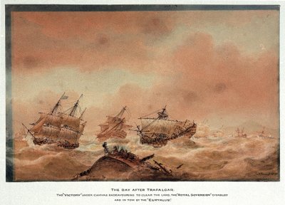 El día después de la batalla de Trafalgar de Nicholas Pocock