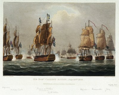 La maniobra naval de Sir Robert Calder (1745-1818) de Nicholas Pocock