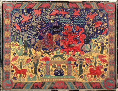 Batalla con el dragón, 1912 de Nicholas Roerich