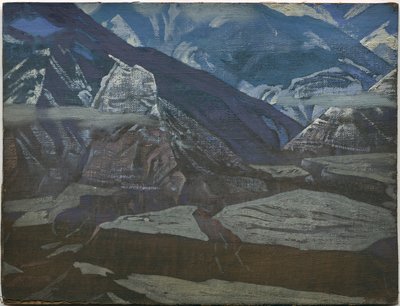 Fuerte Bharagarh, serie "Kulu", 1929 de Nicholas Roerich