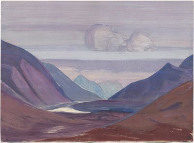Río Chandra, estudio, 1931 de Nicholas Roerich