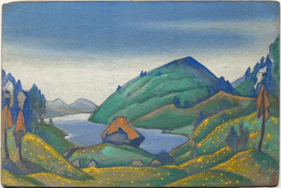 Decorado para el ballet "La consagración de la primavera" de Stravinsky, 1944 de Nicholas Roerich