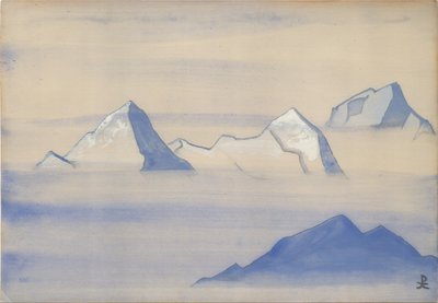 Himalayas, hoja de álbum, 1934 de Nicholas Roerich
