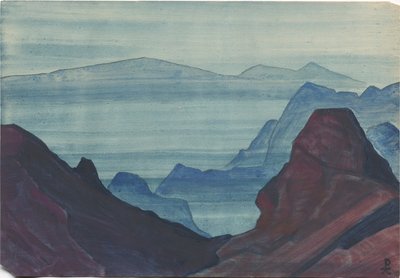Himalayas, hoja de álbum, 1934 de Nicholas Roerich