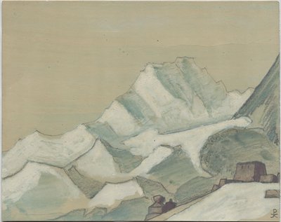 Himalayas más allá de las nubes, boceto, 1933 de Nicholas Roerich