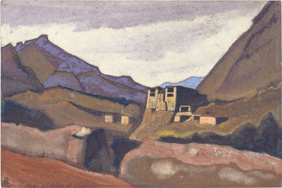 Ladakh por Roerich, Nicolás (1874-1947). Témpera sobre cartón, medidas : 30,5x45,7 de Nicholas Roerich