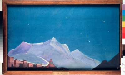 El monasterio real de Hemis, en el Tíbet. (Budismo) Pintura de Nicolas (Nicholas) Roerich (1874-1947), témpera sobre lienzo de Nicholas Roerich