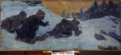 Los espias. Pintura de Nicholas Roerich (1874-1947), témpera sobre lienzo de Nicholas Roerich