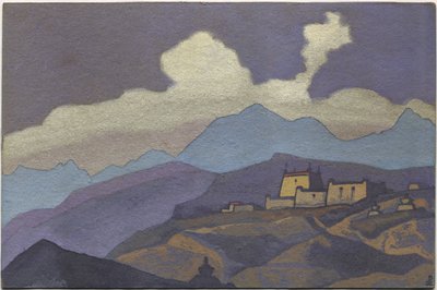 Monasterio en la provincia de Tsang, Tíbet, 1936 de Nicholas Roerich