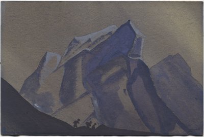 Paso de montaña, tormenta, 1936 de Nicholas Roerich