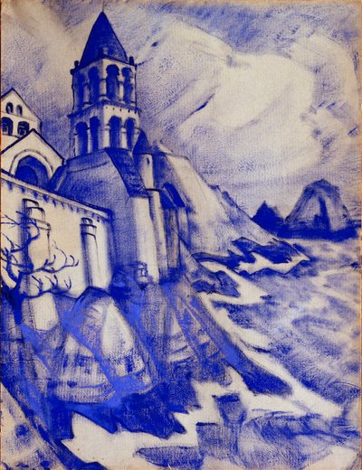 Decorado preparatorio para la obra "La Princesa Maleine" de Maurice Maeterlinck, 1913 de Nicholas Roerich