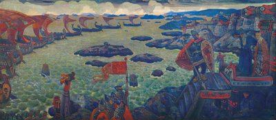 Listo para la Campaña El Mar Varego, 1910 de Nikolai Konstantinowitsch Roerich