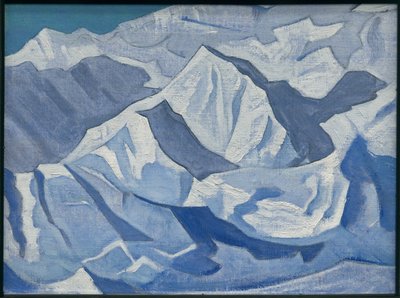 Ascenso nevado, serie "Himalaya", 1924 de Nicholas Roerich
