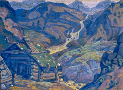 Diseño de escenario para la obra de teatro Peer Gynt de H. Ibsen, 1912 de Nikolai Konstantinowitsch Roerich