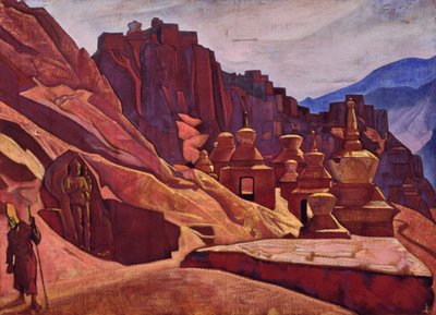 El monasterio Bonpo en el Tíbet, 1925 de Nicholas Roerich