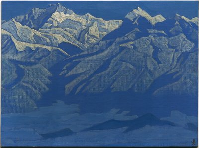 La cordillera, serie "Himalaya", 1924 de Nicholas Roerich