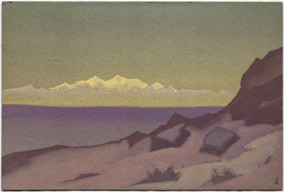 Frontera tibetana, Tsaidam, 1936 de Nicholas Roerich