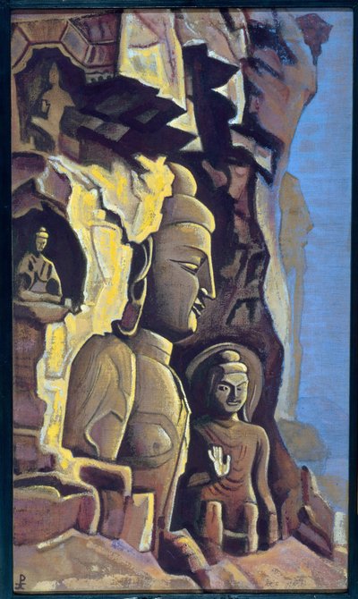 Yungang (China). Obra de Nicolas (Nicholas) Roerich (1874-1947), témpera sobre lienzo de Nicholas Roerich