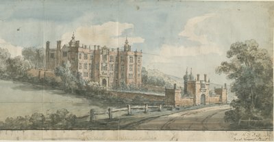 Beaudesert Hall y Park: pintura en acuarela, 1770 de Nicholas Thomas Dall