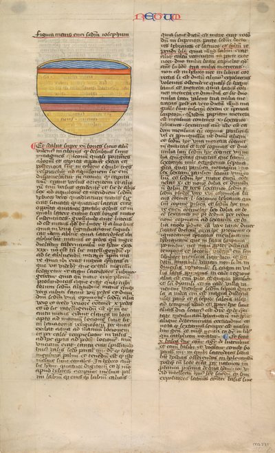 Mar de bronce, una de seis hojas ilustradas de la Postilla Litteralis..., ca. 1360-1380 de Nicholas of Lyra