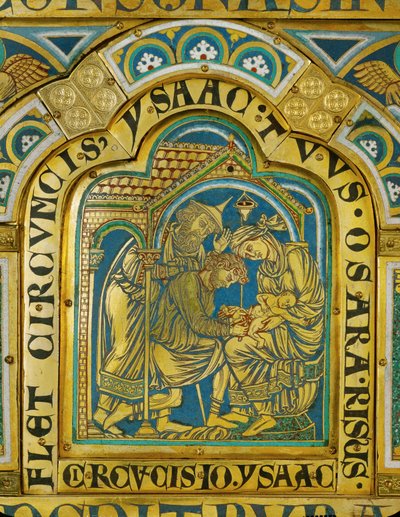 La circuncisión de Isaac ... (esmalte sobre cobre dorado) de Nicholas of Verdun