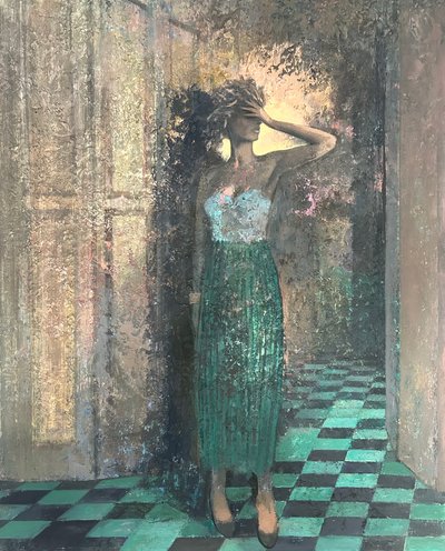 Bombshell, 2022-23 (óleo sobre tabla) de Nick Williams