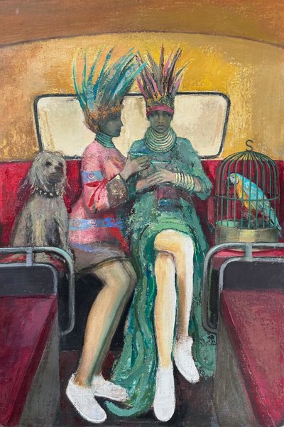 Happy Hour, 2019-23 (óleo sobre tabla) de Nick Williams