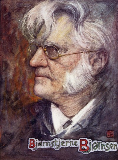 Noruega: Bjornstjerne Bjornson (litografía a color) de Nico Jungman