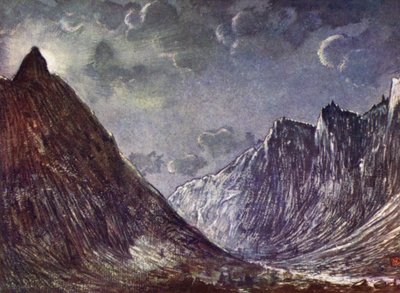 Noruega: Romsdals Horn (litografía a color) de Nico Jungman