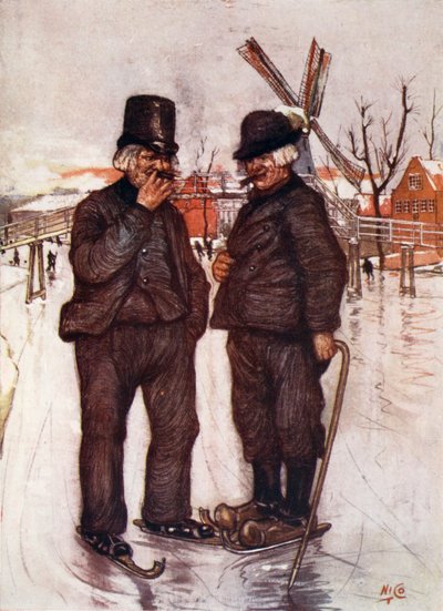 Viejos Holandeses en Patines, 1904 de Nico Jungman