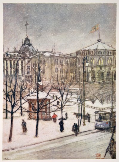 El Parlamento (Storting), Christiania, 1905 de Nico Jungman