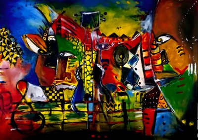 Rostros musicales abstractos de Nico Phooko