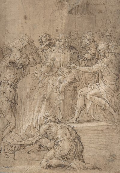 La Sibila de Cumas ante Tarquino el Soberbio, siglo XVI de Nicolò dell