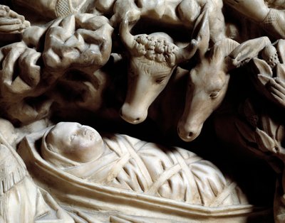 Arte y arquitectura gótica: la natividad - Detalle de los bajorrelieves del púlpito de mármol que Nicola Pisano realizó entre 1266 y 1268 de Nicola Pisano