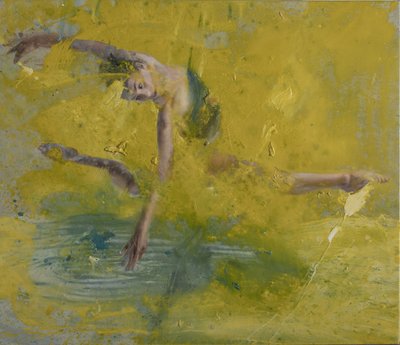 Bailarina en el mar, 2021 (óleo sobre lienzo) de Nicola Pucci