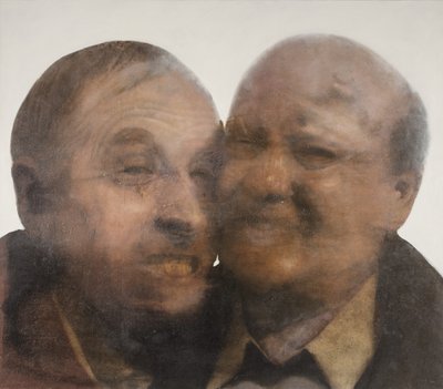 Choque de caras, 2004 (óleo sobre lienzo) de Nicola Pucci