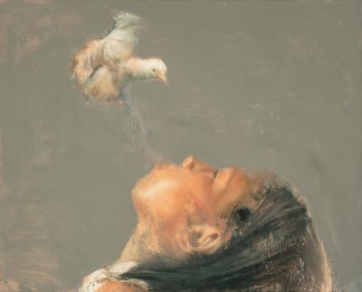 Lección de vuelo III, 2017 (óleo sobre lienzo) de Nicola Pucci