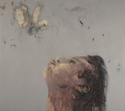 Lección de vuelo V, 2020 (óleo sobre lienzo) de Nicola Pucci