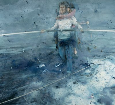 Funambulista, 2021 (óleo sobre lienzo) de Nicola Pucci