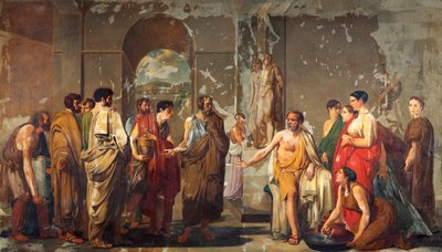Foción ateniense rechazando los regalos de Alejandro (óleo sobre lienzo) de Nicola de Laurentiis